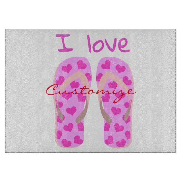Pink Flip-Flops Thunder_Cove Cutting Board (Front)