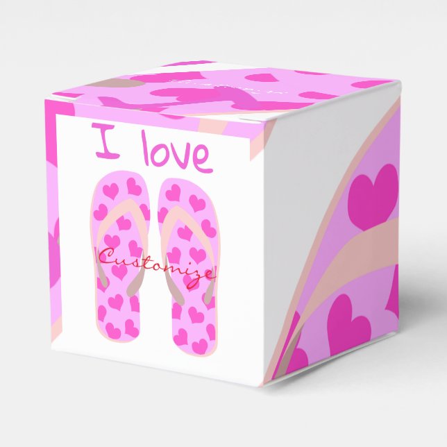 Pink Flip-Flops Thunder_Cove Favour Box (Front Side)