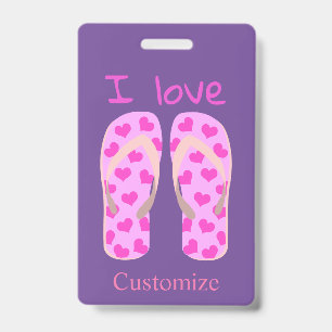 Pink Flip-Flops Thunder_Cove ID Badge