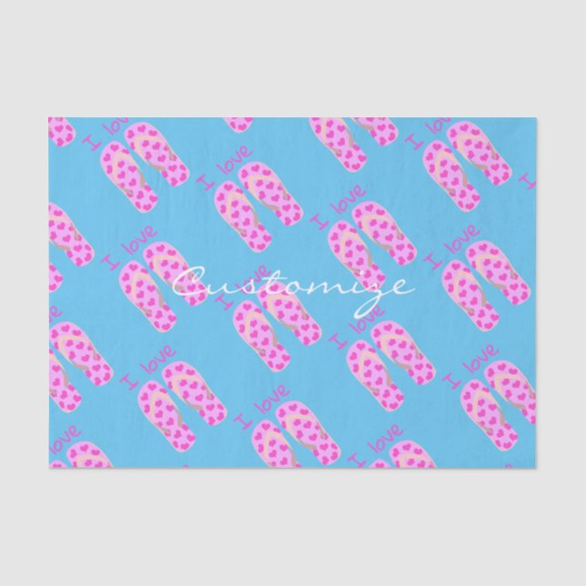 Pink Flip-Flops Thunder_Cove Tissue Paper (Front)