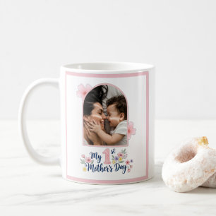  Pink Floral 1st Mother's Day Custom Keepsake Coffee Mug