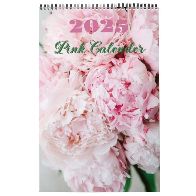 Pink Floral 2025 Calender Calendar (Cover)