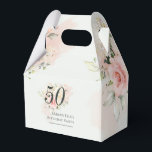 Pink Floral 50th Birthday Any Age Greenery Party Favour Box<br><div class="desc">Pink Rose Floral Bunch Any Age Birthday Party favour box. Rustic floral greenery and pink rose foliage. The template that can be easily edited and the text replaced with your own details by clicking the "Personalise" button. For further customisation, please click the "Customise Further" link and use our design tool...</div>