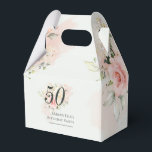 Pink Floral 50th Birthday Any Age Greenery Party Favour Box<br><div class="desc">Pink Rose Floral Bunch Any Age Birthday Party favour box. Rustic floral greenery and pink rose foliage. The template that can be easily edited and the text replaced with your own details by clicking the "Personalise" button. For further customisation, please click the "Customise Further" link and use our design tool...</div>