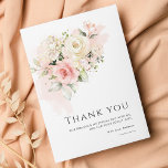 Pink Floral 75th Birthday Party Thank You Card<br><div class="desc">Cute elegant 75th birthday party thank you card that you can easily customise. The template that can be easily edited and the text replaced with your own details by clicking the "Personalise" button. For further customisation, please click the "Customise Further" link and use our design tool to modify this template....</div>