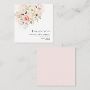 Pink Floral 75th Birthday Thank You Card