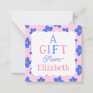 Pink Floral A Gift From Girls Enclosure Card