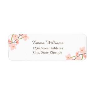 Pink Floral Address Labels
