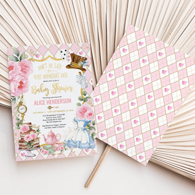 Pink Floral Alice in Wonderland Baby Shower Tea (Creator Uploaded)