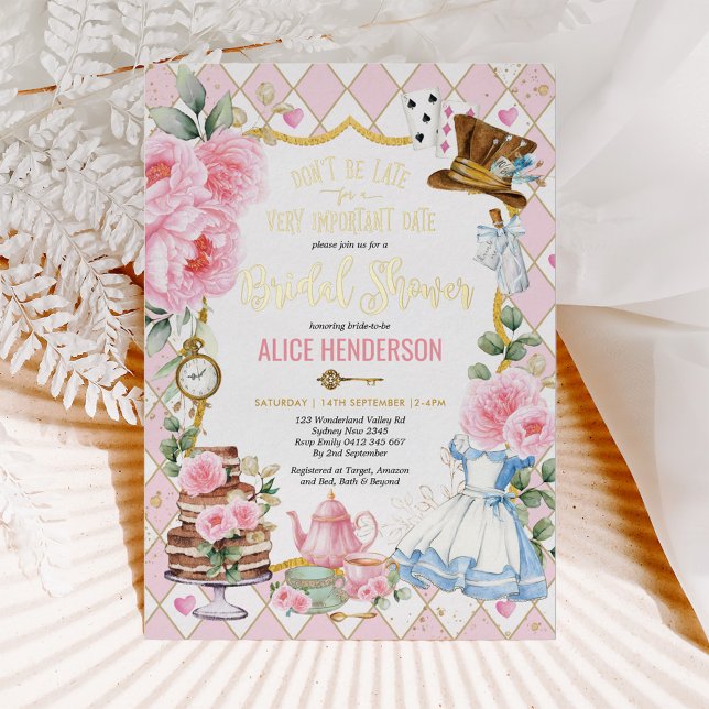Pink Floral Alice in Wonderland Bridal Shower Tea (Creator Uploaded)