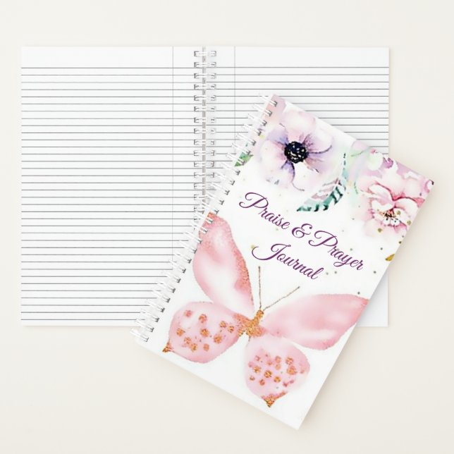 Pink floral and butterfly praise & prayer journal (Inside)