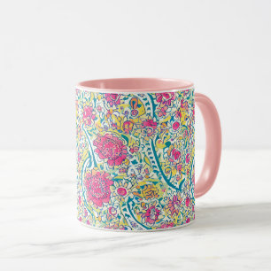 Pink Floral Arabic Pattern Mug