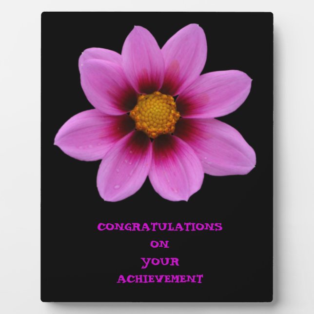 Pink Floral Art Achievement Plaque (Front)