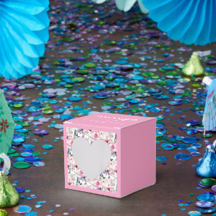 Pink Floral Baby in Bloom Baby Shower Favour Box