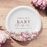 Pink Floral Baby In Bloom Girl Baby Shower Paper Plate<br><div class="desc">Enhance your baby shower with our Pink Floral "Baby In Bloom" Girl Paper Plates! Featuring a delightful pink floral design, these plates are perfect for celebrating the arrival of a baby girl. Crafted from high-quality, durable materials, they are designed to handle your party’s snacks and treats with style and ease....</div>