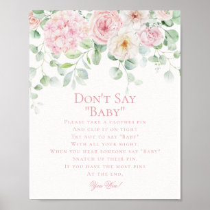 Pink Floral Baby in Bloom Hydrangea Game Poster