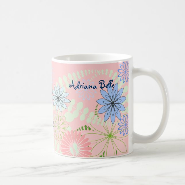 Pink Floral baby mug (Right)