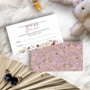Pink Floral Baby Shower Enclosure Card