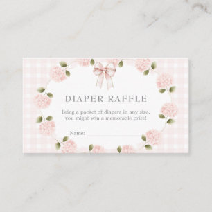 Pink Floral Baby Shower Invitation,  Business Card