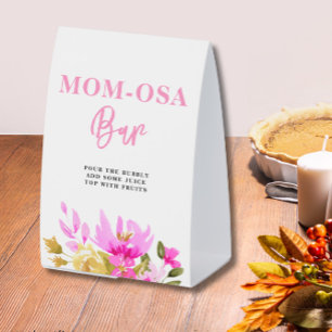 Pink Floral Baby Shower Mom-osa Bar
