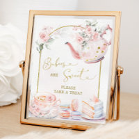 Pink Floral Baby Shower Tea Party Babies are Sweet