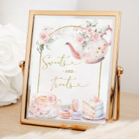 Pink Floral Baby Shower Tea Party Sweets & Treats