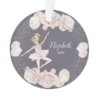 Pink Floral Ballerina Blonde Girl Personalised