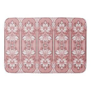 Pink Floral Bath Mat