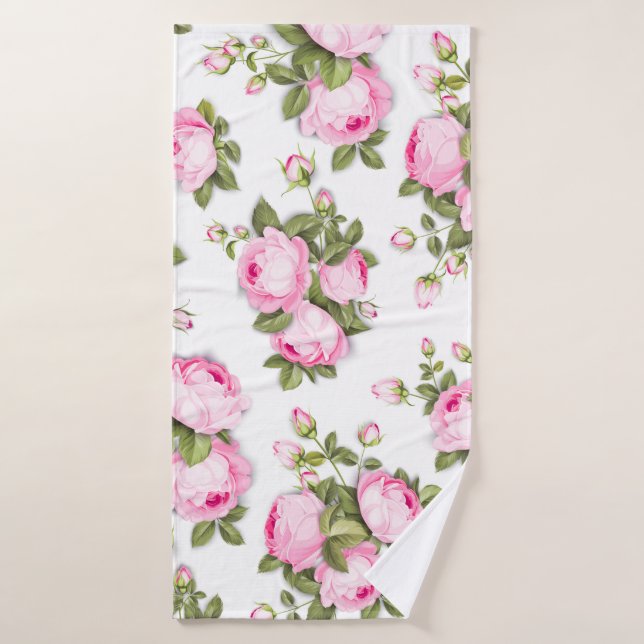  Pink Floral   Bath Towel (Bath Towel)
