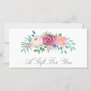 Pink Floral Beauty Salon Gift Certificate