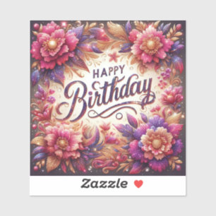 Pink Floral Birthday