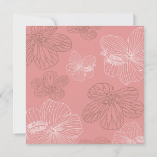 Pink Floral Birthday Invitation