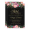 Pink Floral Black Gold Surprise Retirement Party