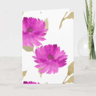 Pink floral Blank card for any occasion