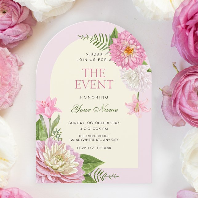 Pink floral bloom  invitation (Creator Uploaded)