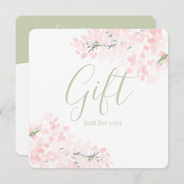 Pink Floral Blossoms Gift Certificates (Front/Back)
