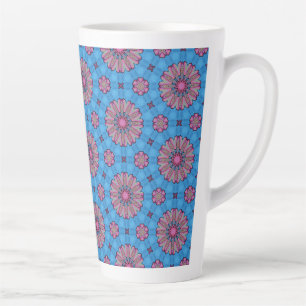 Pink Floral Boho Latte Mug