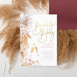 Pink Floral Boho Pampas Grass Brunch & Bubbly Invitation<br><div class="desc">Elegant boho bridal shower invitations. Pampas grass brunch and bubbly bridal shower invitations for a chic bohemian theme. Perfect for coastal, seaside, beach, exotic rainforest, jungle tropics, Moroccan, French, botanical, desert oasis, rustic wilderness, antique and shabby, trendy and contemporary, fall, or spring showers. The left-hand side of this card is...</div>