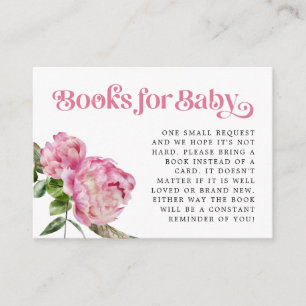 Pink Floral Book Request Enclosure Card