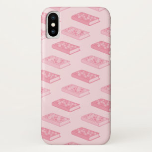 Pink Floral Books iPhone X Case