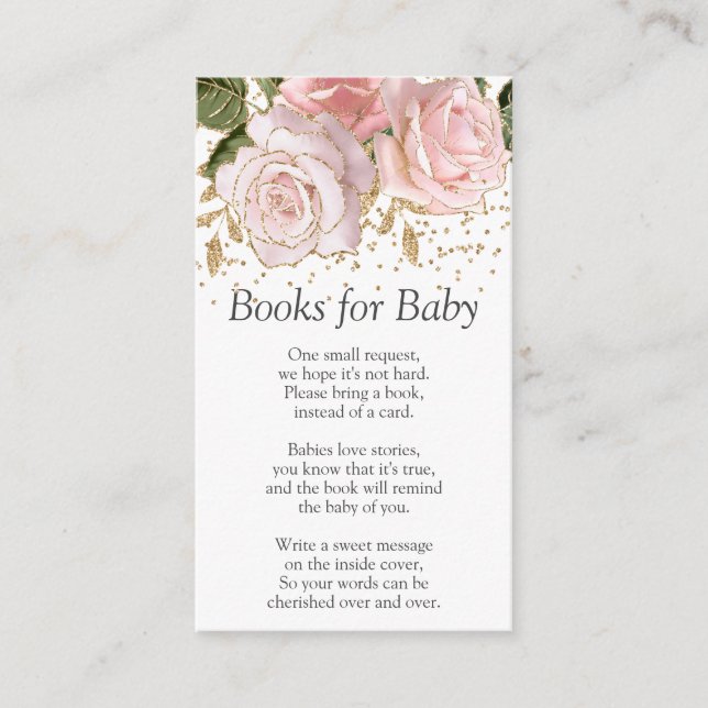Pink Floral Books for Baby Shower Enclosure (Front)