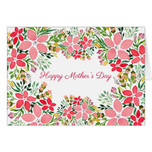 Pink Floral Border Card