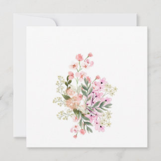Pink Floral Bouquet Invitation