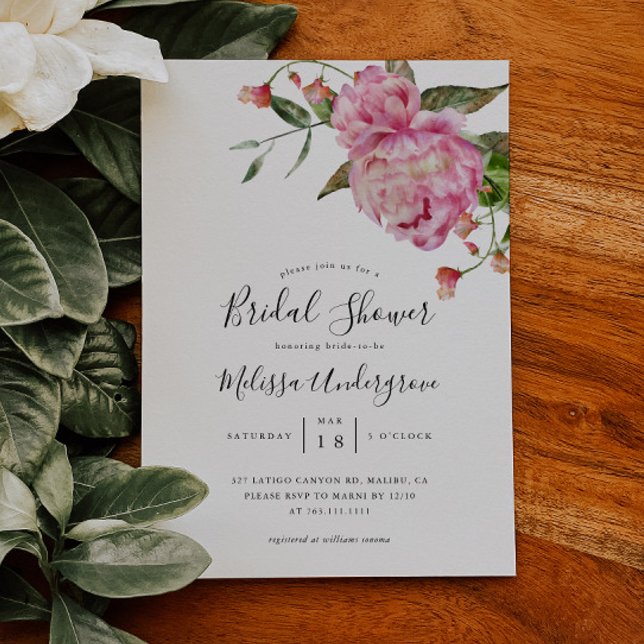 Pink Floral Bridal Shower  Invitation (Creator Uploaded)