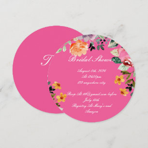 PINK FLORAL BRIDAL SHOWER INVITATION