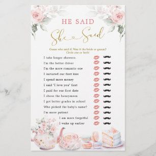 Pink Floral Bridal Tea Party He Said She Said