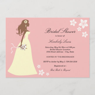 Pink Floral Bride | Bridal Shower Invitation