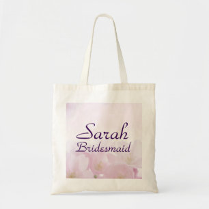 Pink Floral Bridesmaid Wedding Welcome Tote Bag