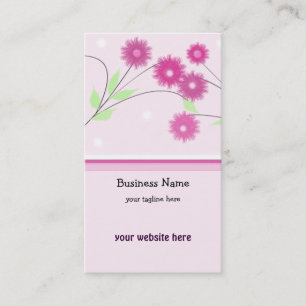 Pink Floral Business Card