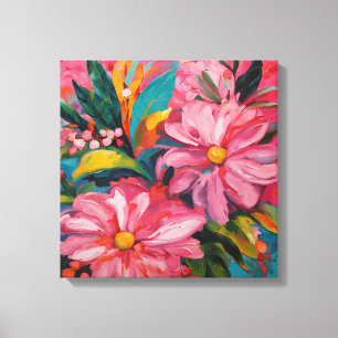 Pink Floral  Canvas Print
